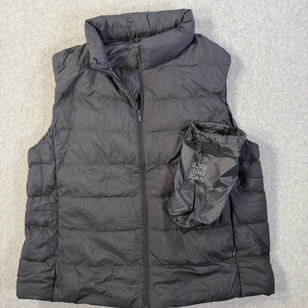 UNIQLO Ultra Light Down Puffer Vest Black Women's Medium Packable Lightweight